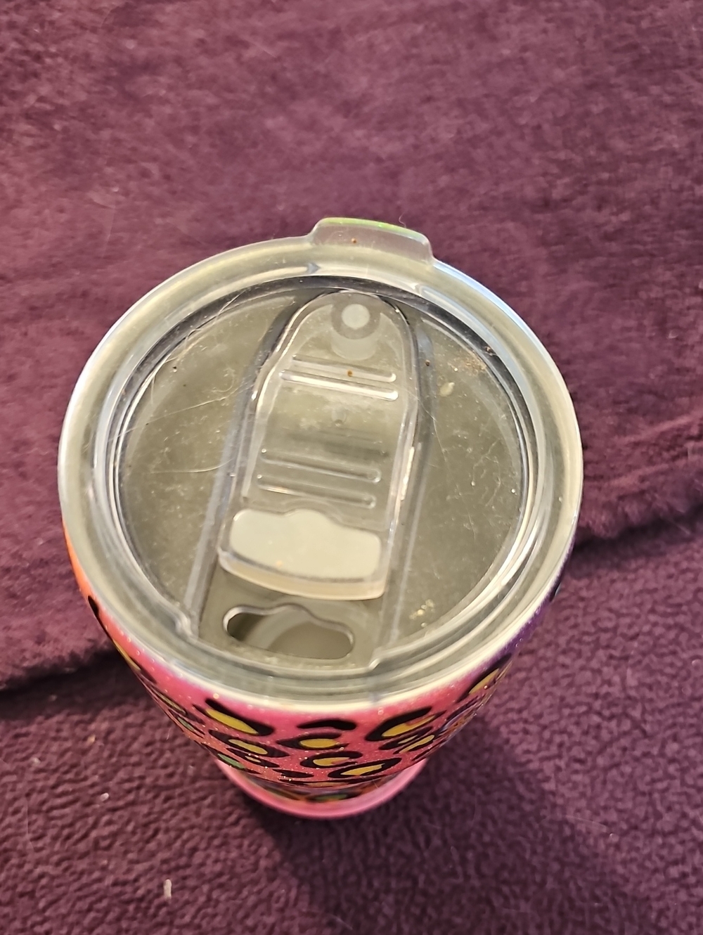 Lisa Frank Glitter Rainbow Leopard Tumbler with Winged Kitty - Picture 6 of 7